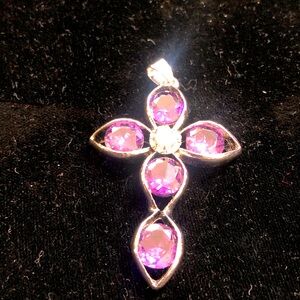 Amethyst Cross Pendant